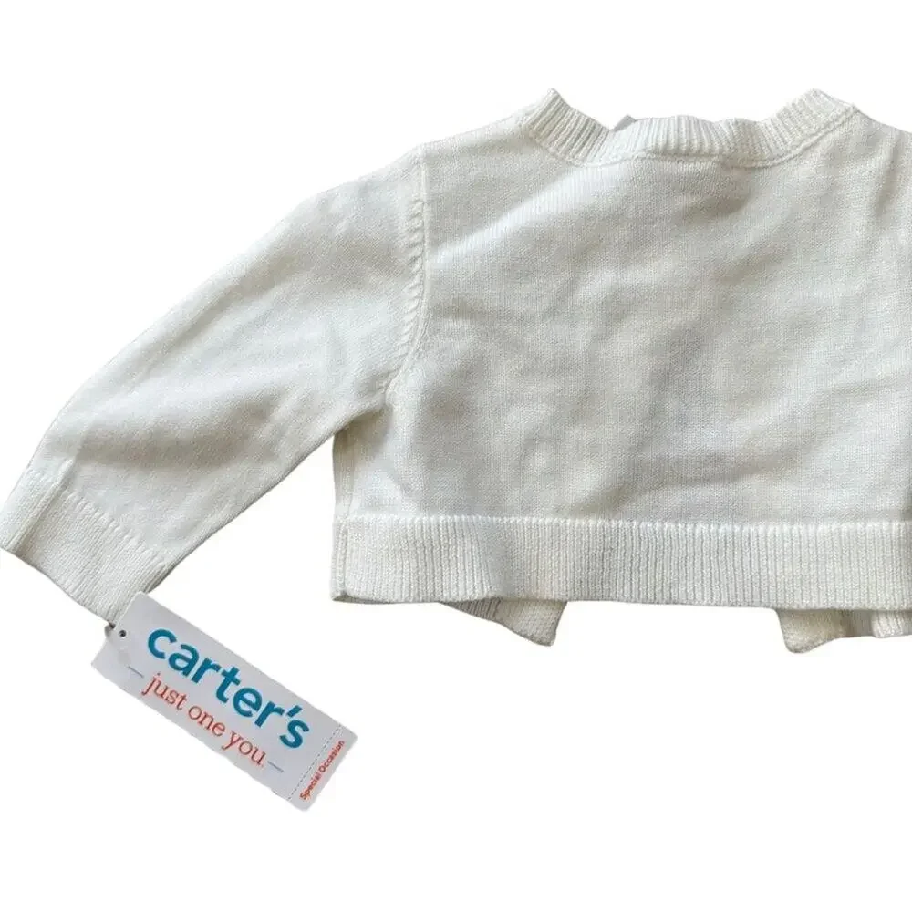 NWT Carter's Sweater White 3M